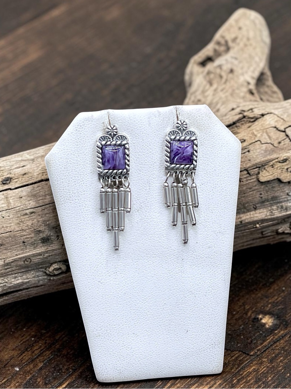 🌺Carolyn Pollack Sterling & Charoite Earrings